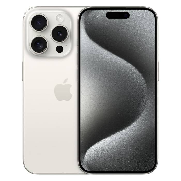 De Apple iPhone 15 Pro Max in de kleur wit ...